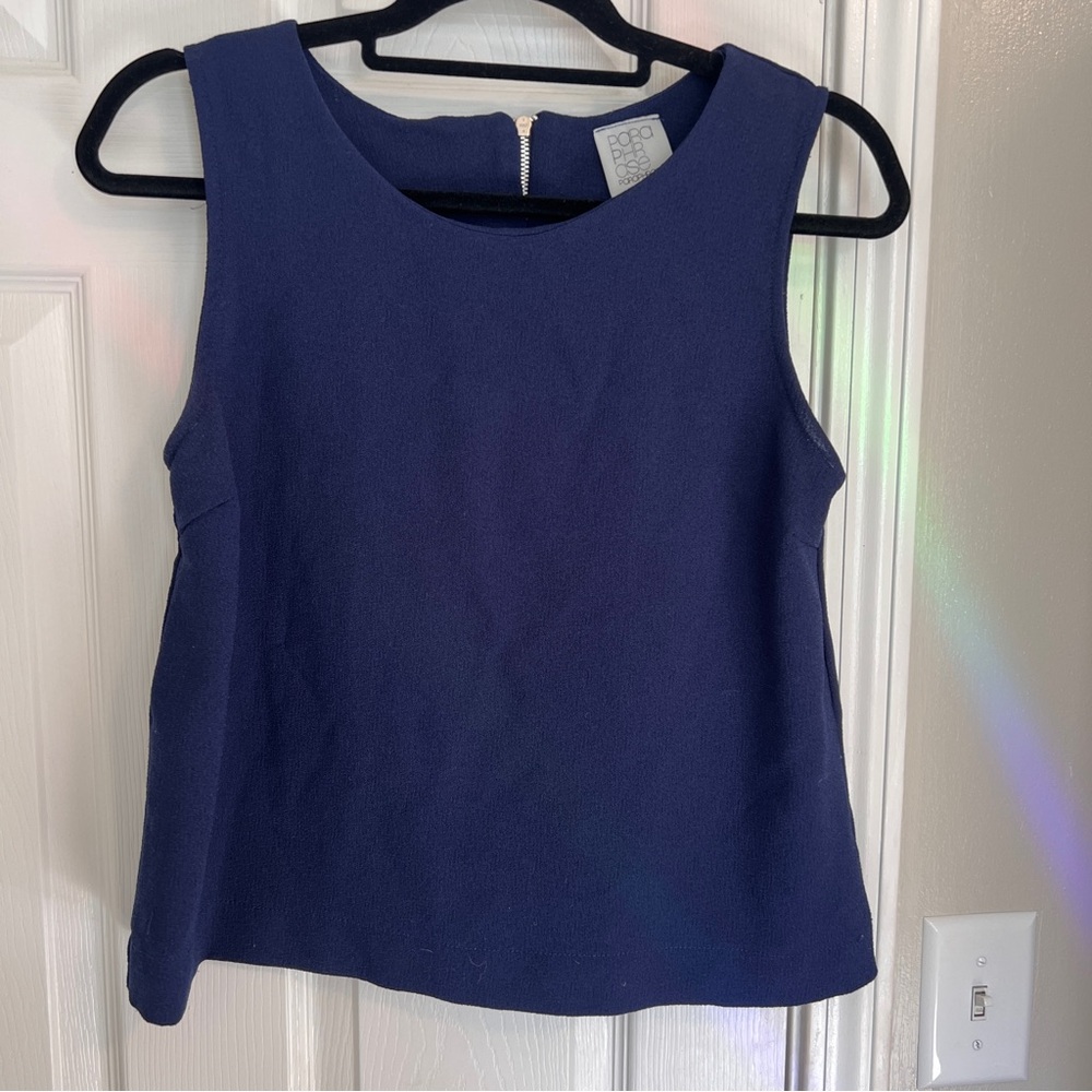 Paraphrase Deep Blue Tank Top